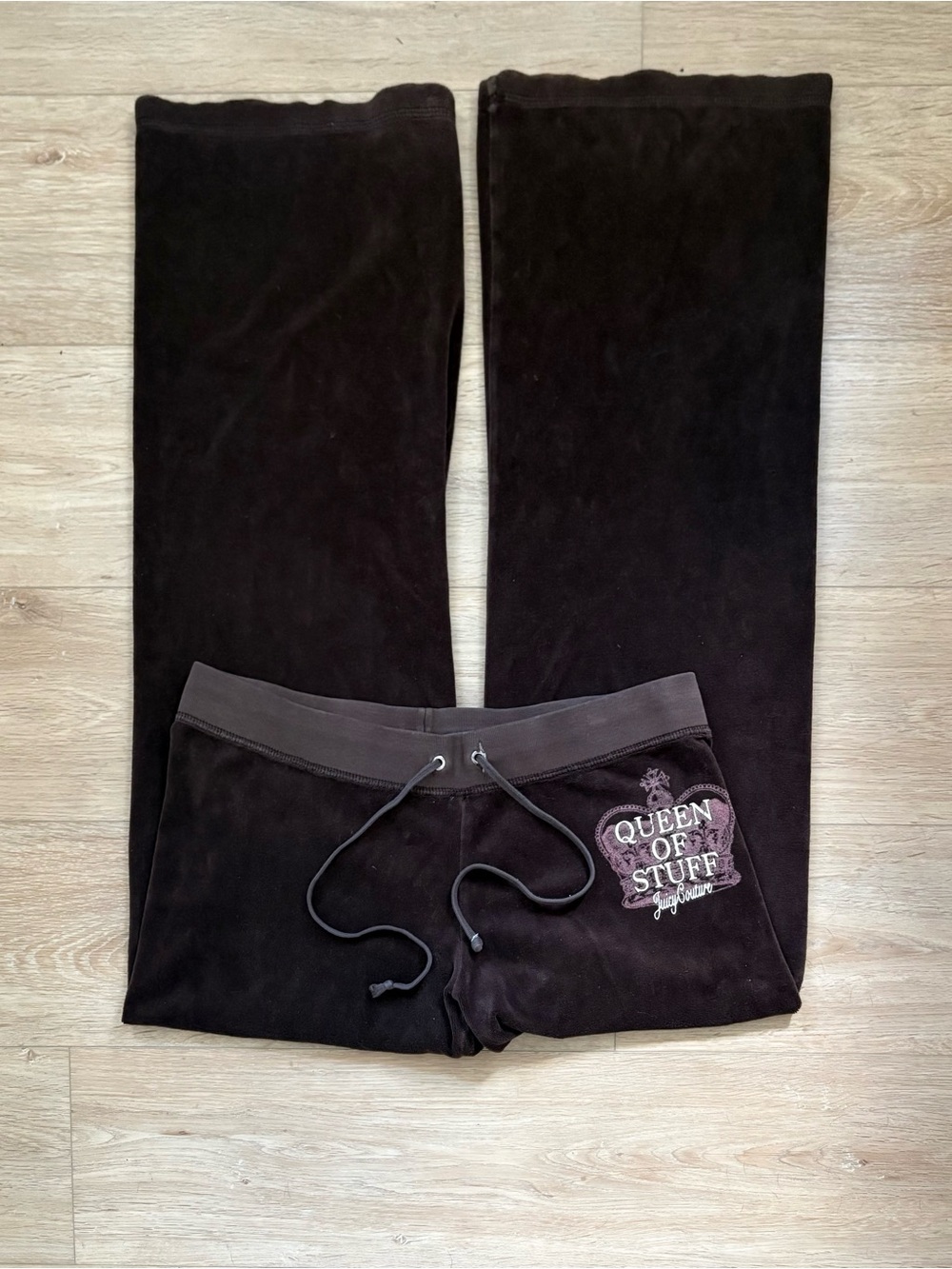 Vintage Juicy Couture Chocolate Brown Velour Y2K Track Pants